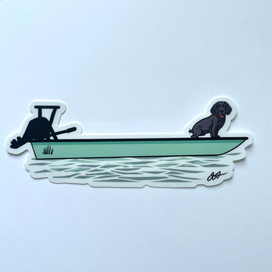 Happy as A Dog on A Boat Decal