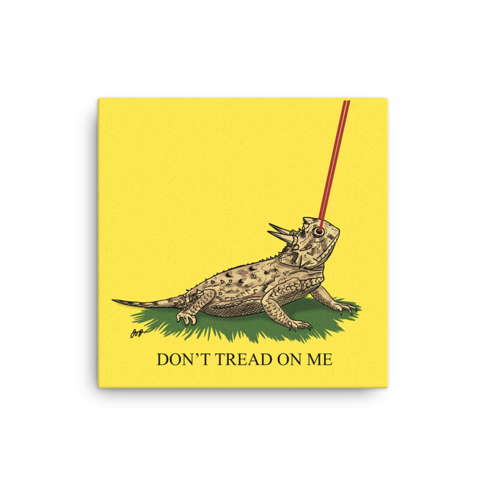 Horned Lizard Don't Tread on Me Canvas Print