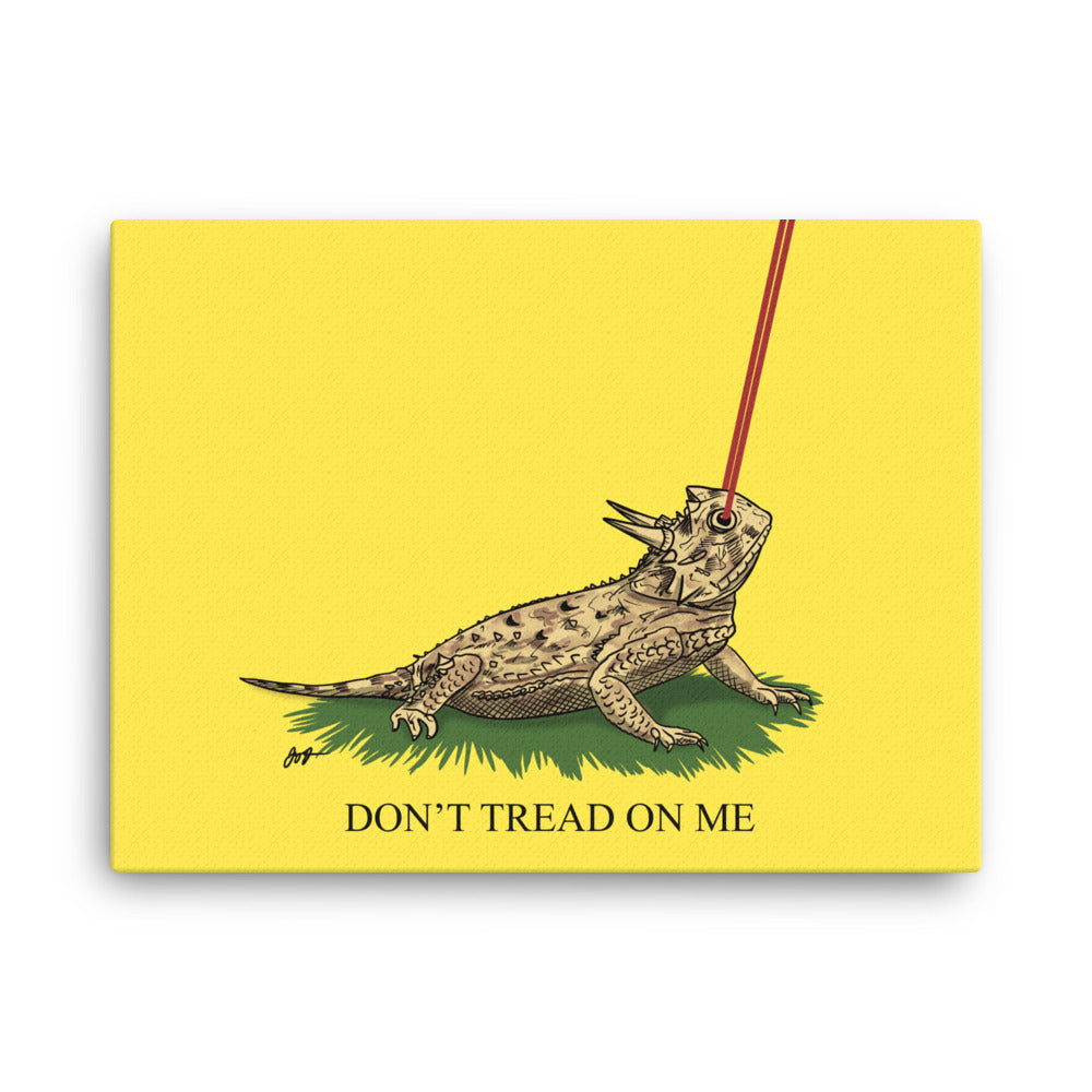 Horned Lizard Don't Tread on Me Canvas Print