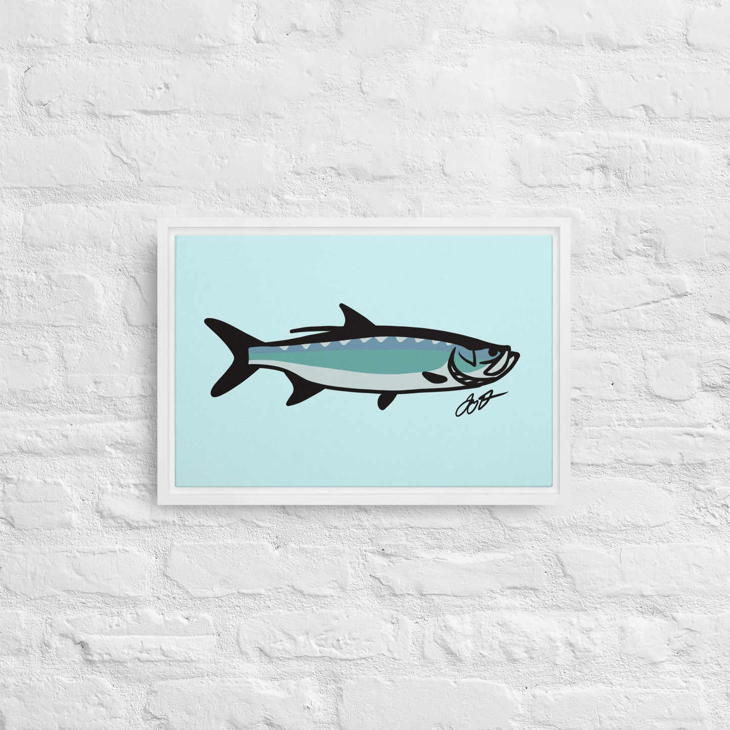 Tarpon Wall Art: Framed Canvas Print