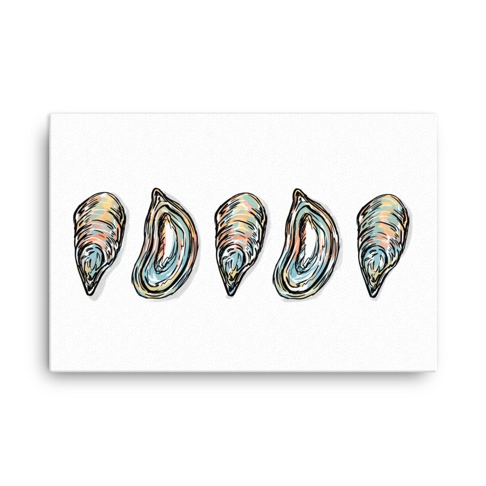 Oysters Canvas Print - Jaybo Art