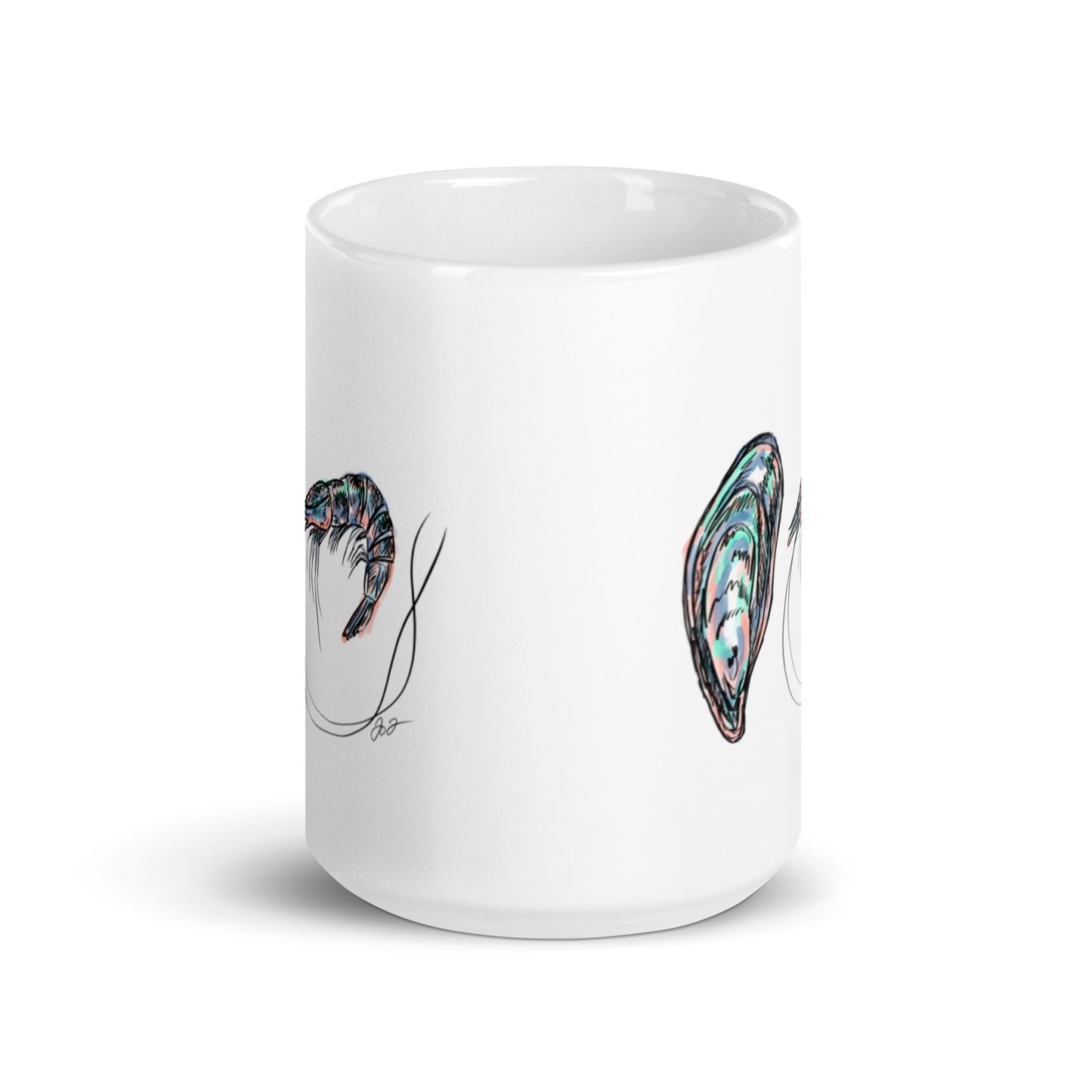 Oyster & Shrimp Coffee Mug
