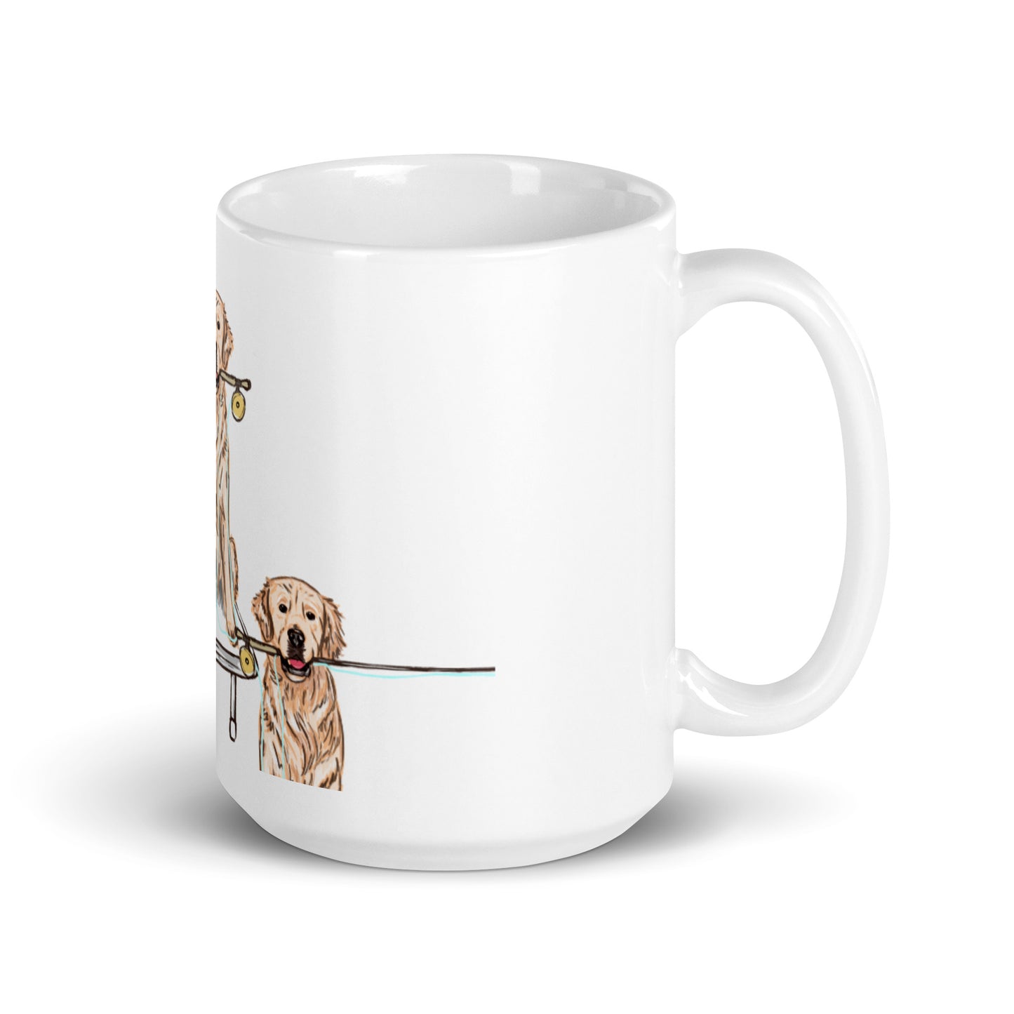 Golden Retriever Fly Fishing Coffee Mug