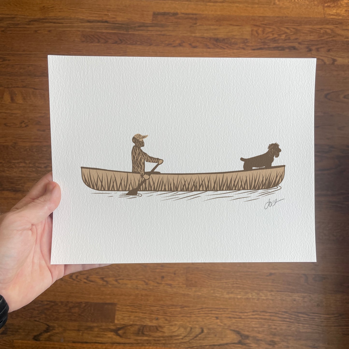 Boykin in a Canoe Print