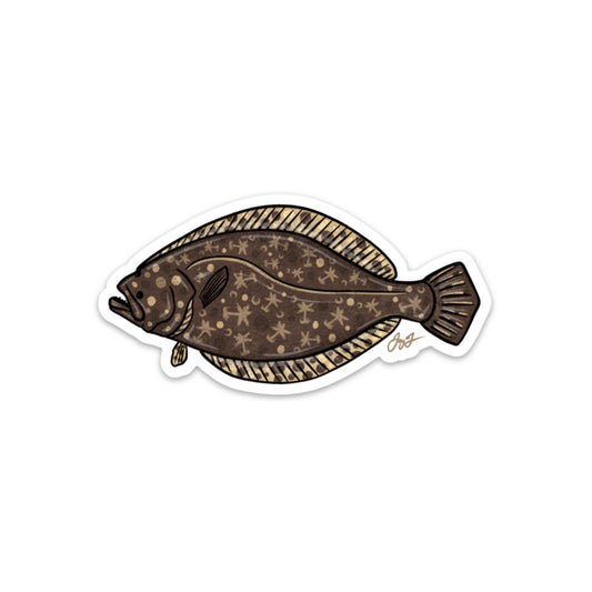 SC Palmetto Tree Flounder Decal