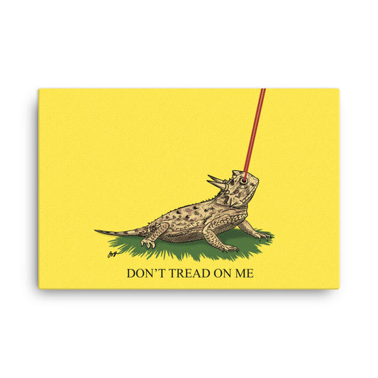 Horned Lizard Don't Tread on Me Canvas Print