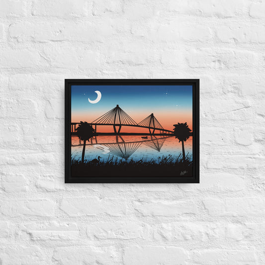 Charleston, SC Ravenel Bridge Sunrise Framed canvas