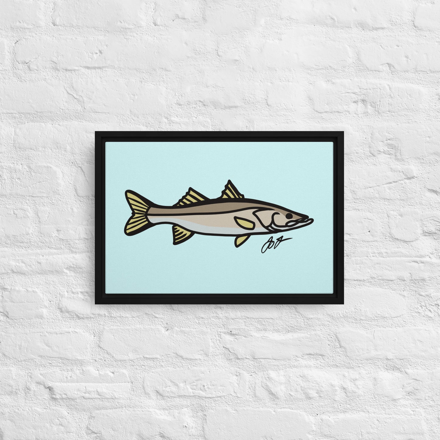 Snook Wall Art: Framed Canvas Print