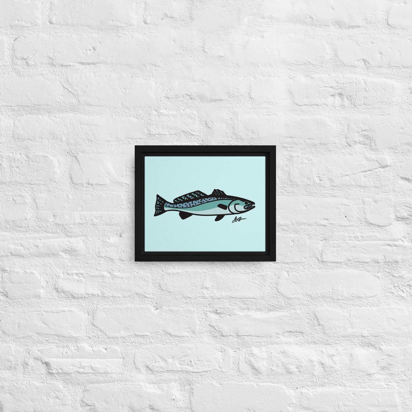 Sea Trout Wall Art: Framed Canvas Print