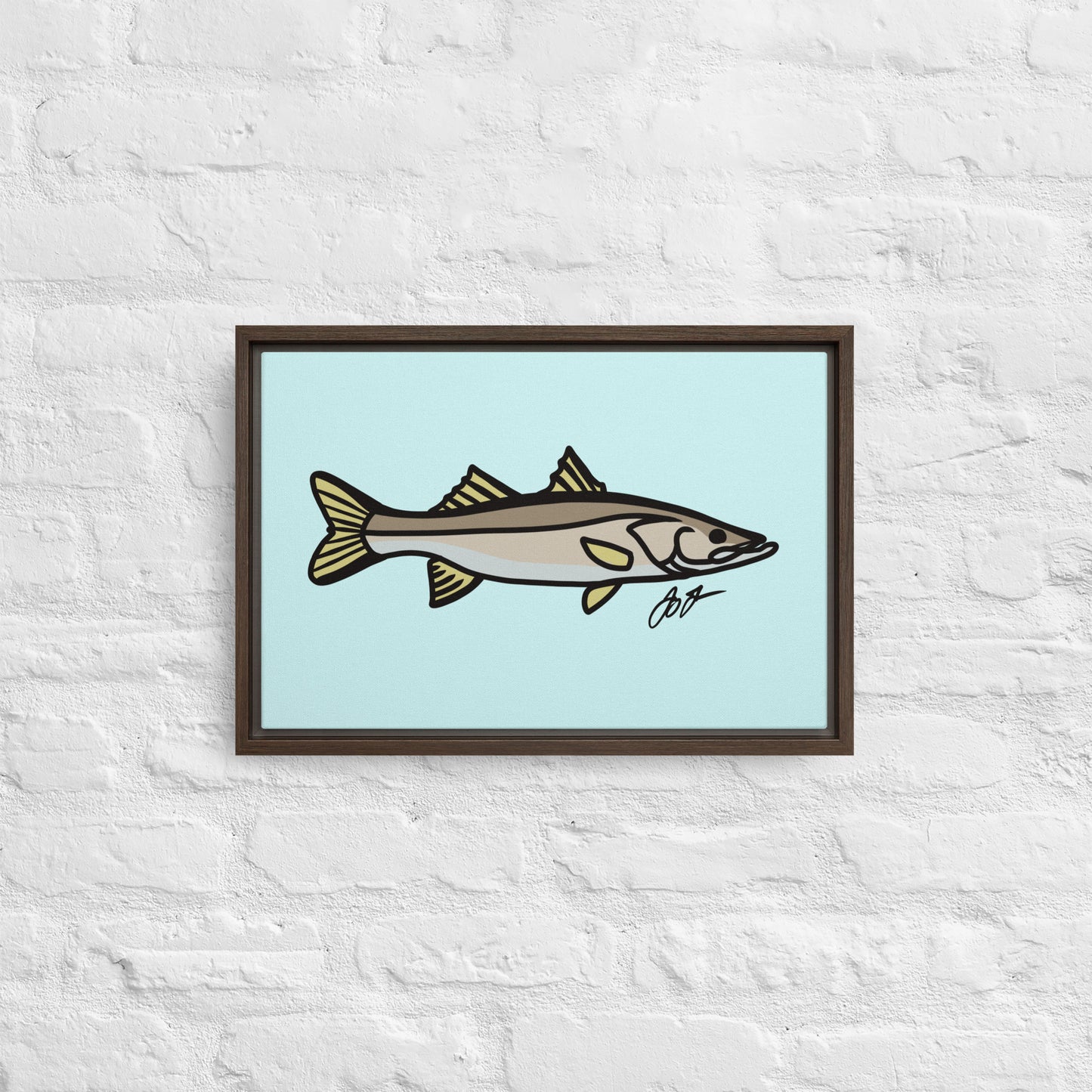 Snook Wall Art: Framed Canvas Print