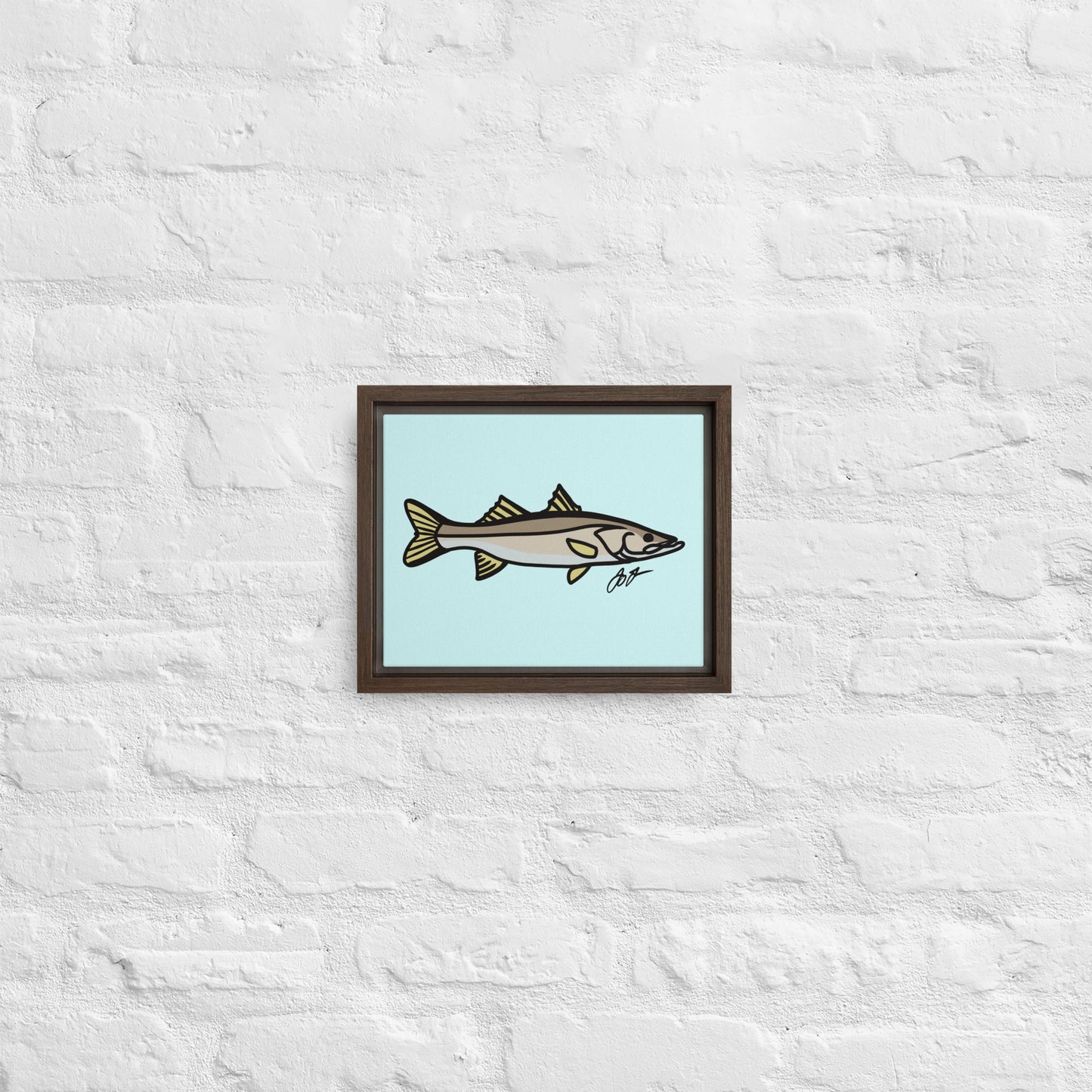 Snook Wall Art: Framed Canvas Print