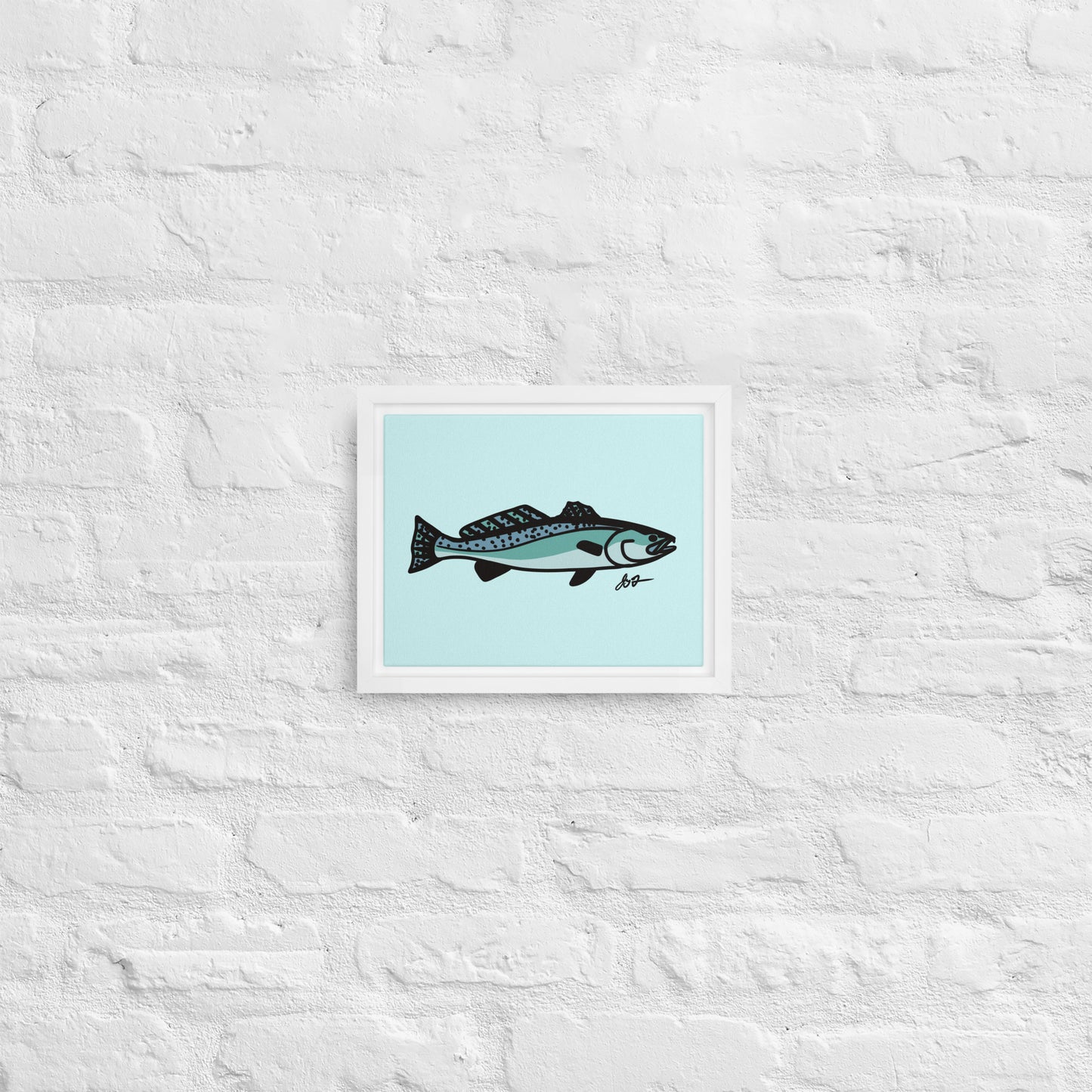 Sea Trout Wall Art: Framed Canvas Print