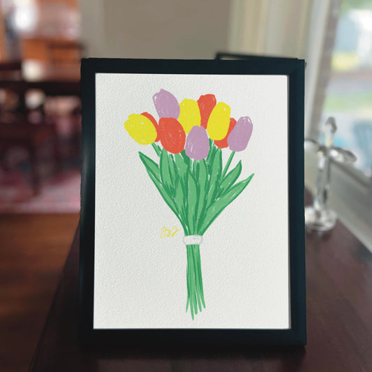 Open Edition: Tulips Flower Print (frame sold separately)