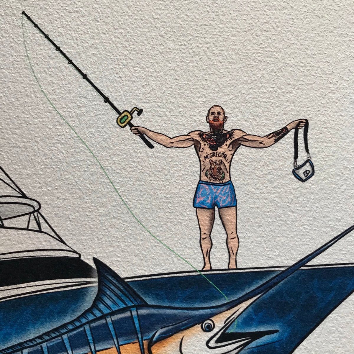 Conor Mcgregor “I am fishing” Print - Jaybo Art