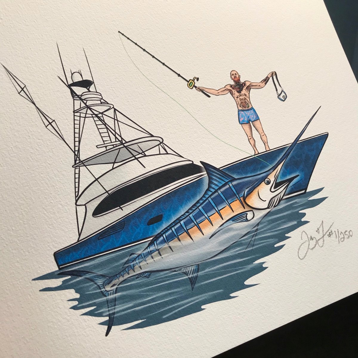 Conor Mcgregor “I am fishing” Print - Jaybo Art