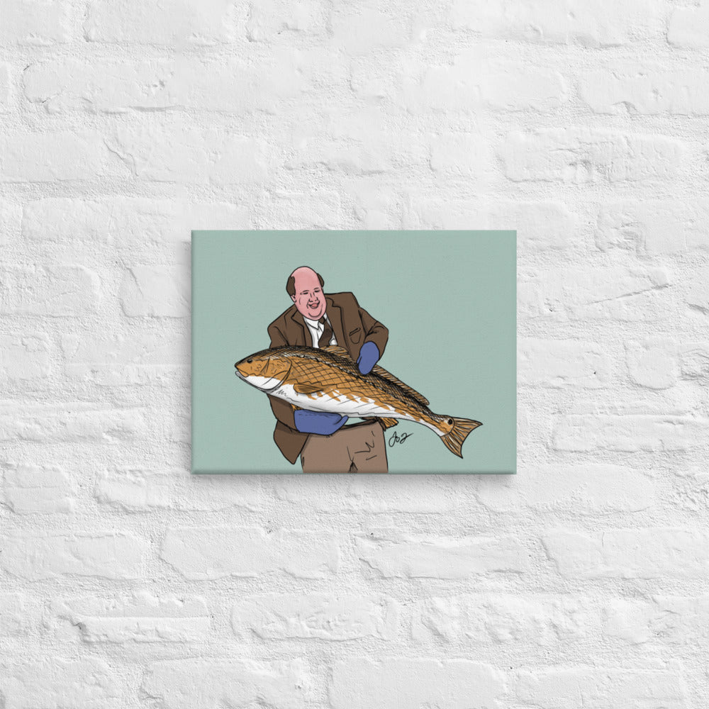 Don't Drop a Big Fish Canvas Print - Jaybo Art