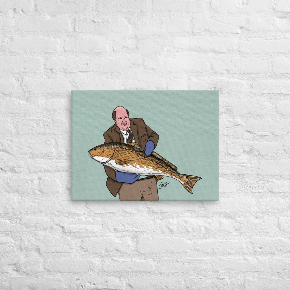 Don't Drop a Big Fish Canvas Print - Jaybo Art