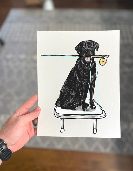 Black Lab Flats Fishing Print