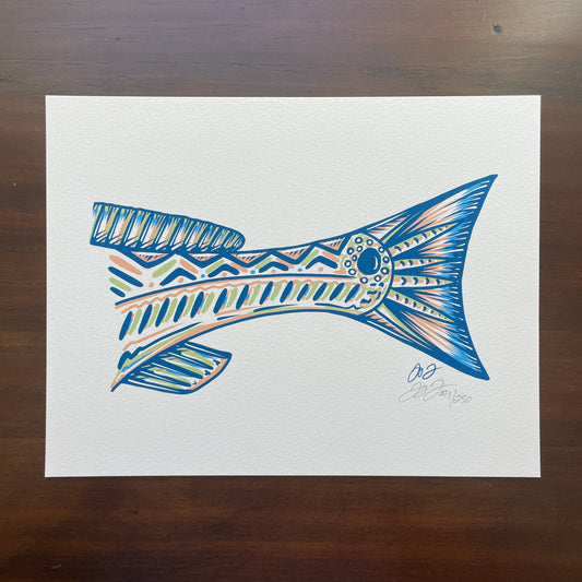 Funky Redfish Tail Print