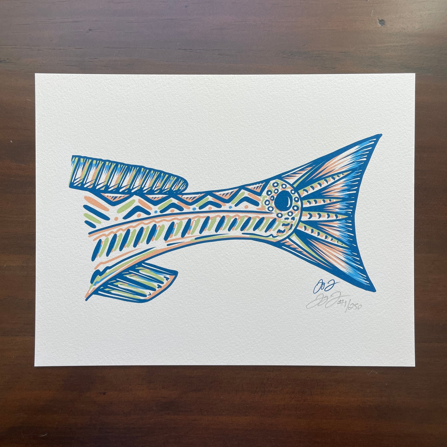 Funky Redfish Tail Print