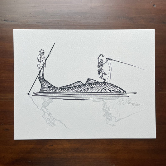 Jerry Flats Fishing Print