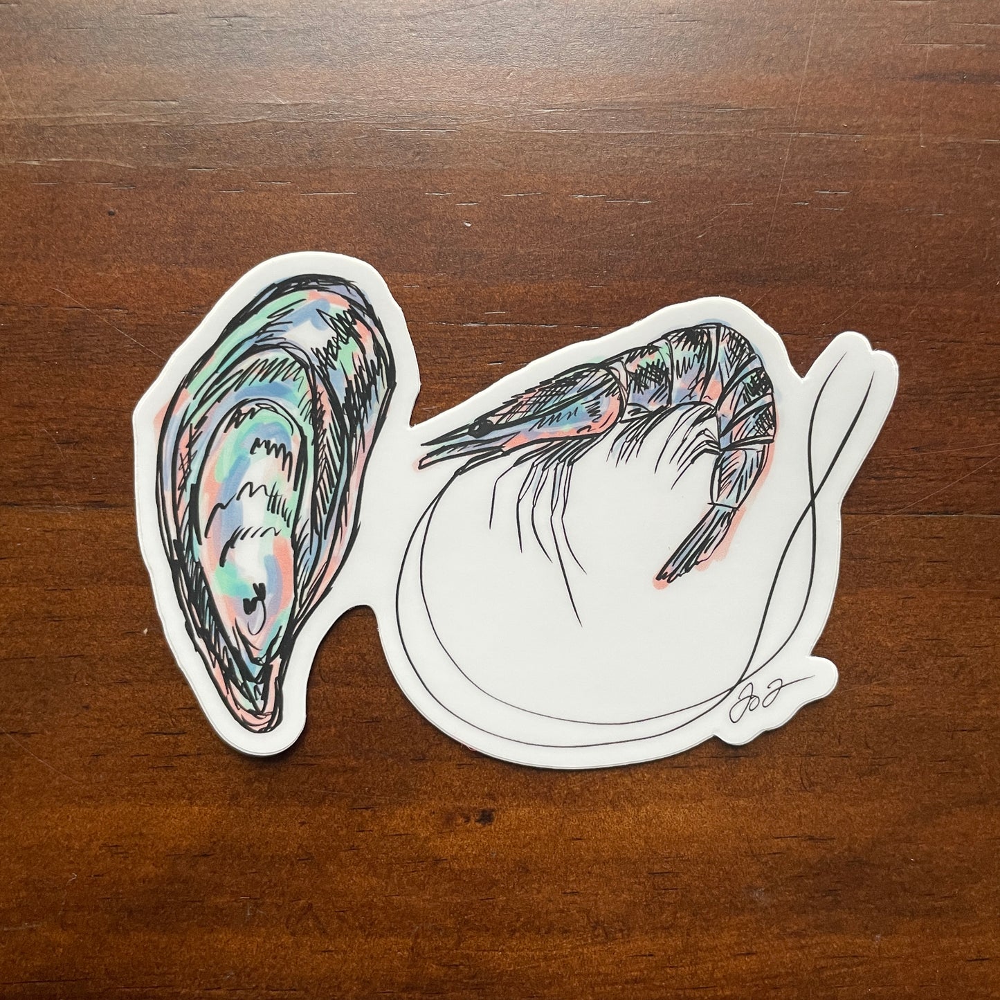 Oyster & Shrimp Decal