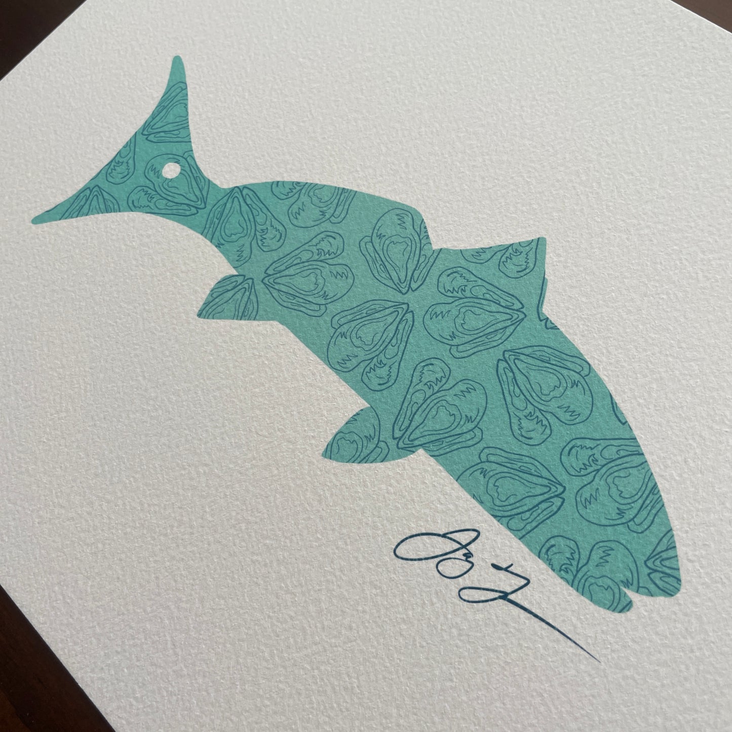 Open Edition: Oyster Redfish Silhouette Print