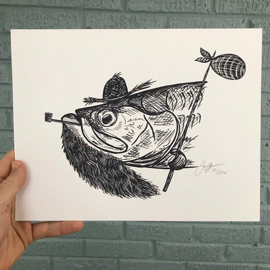 Old Traveler Tarpon Print - Jaybo Art