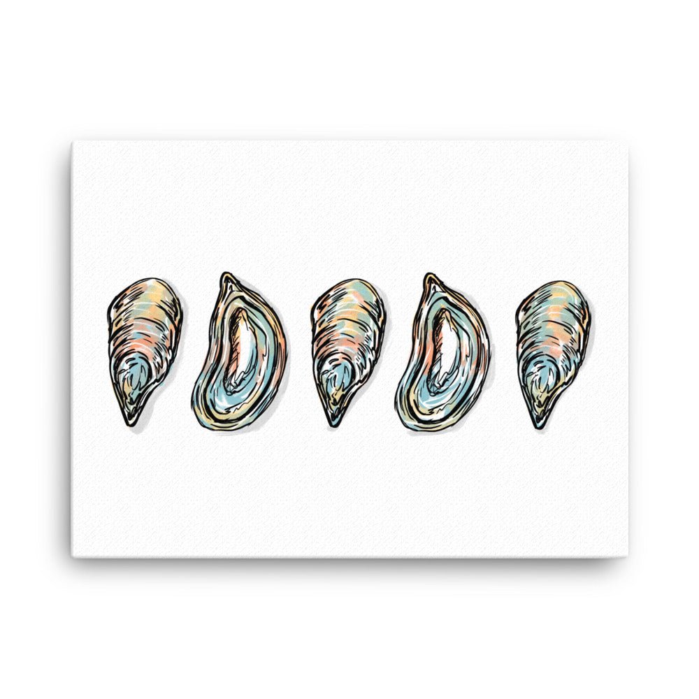 Oysters Canvas Print - Jaybo Art