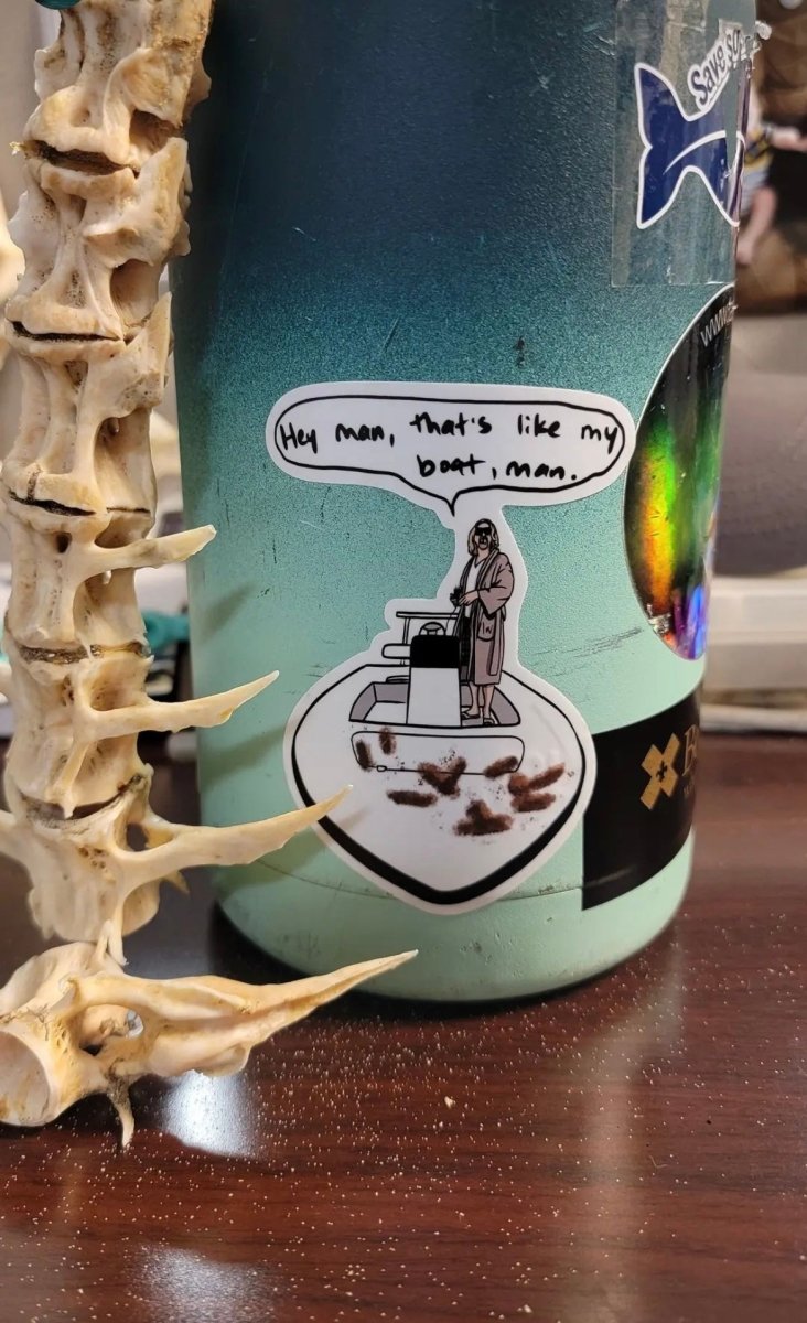 The Dude’s Skiff Decal - Jaybo Art