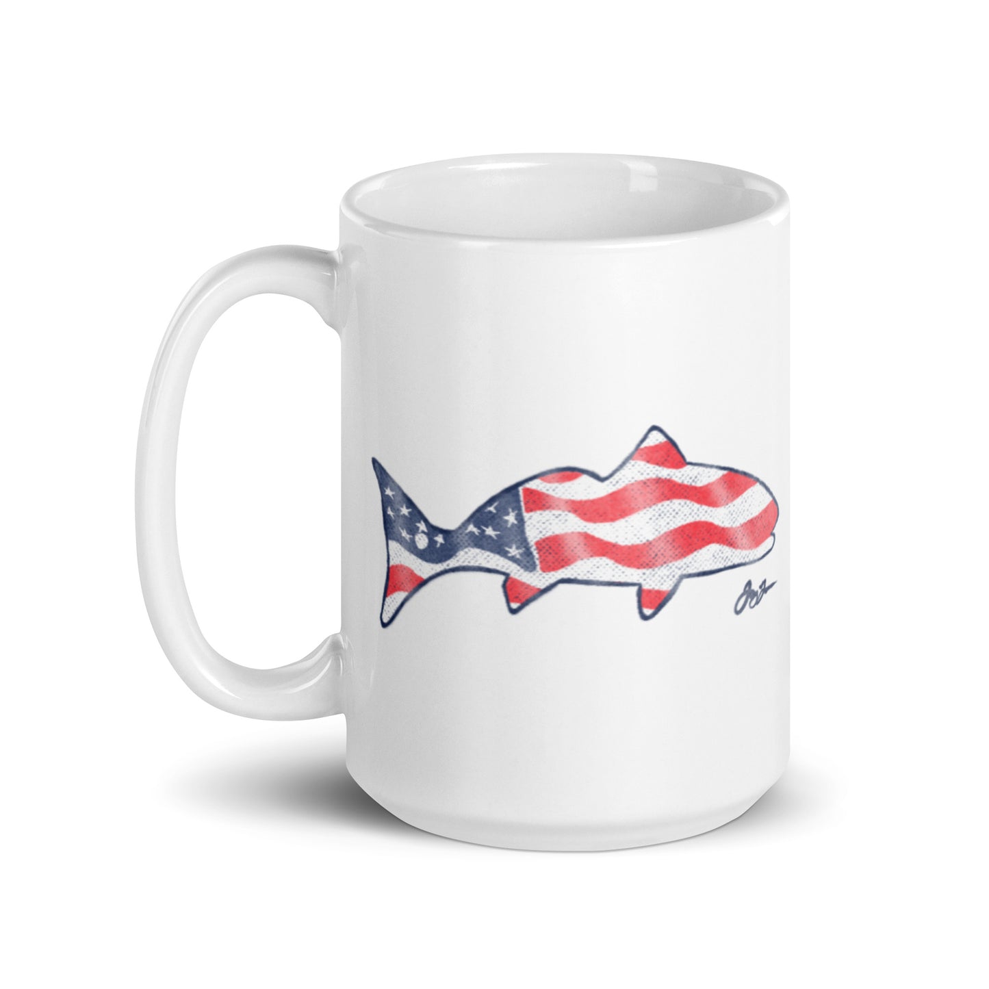 Vintage American Flag Redfish Coffee Mug