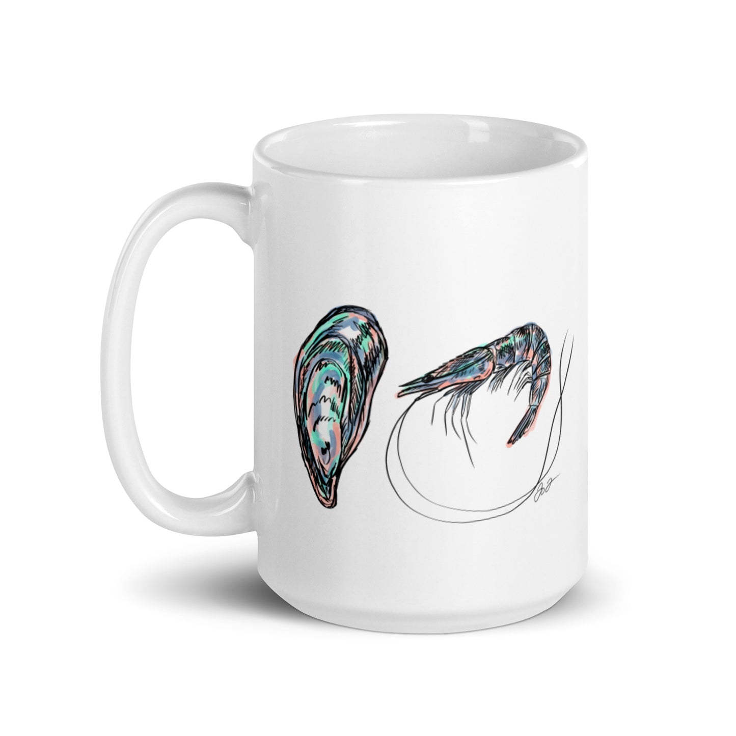 Oyster & Shrimp Coffee Mug